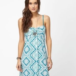 Roxy Summer Dress Blue Green Medium